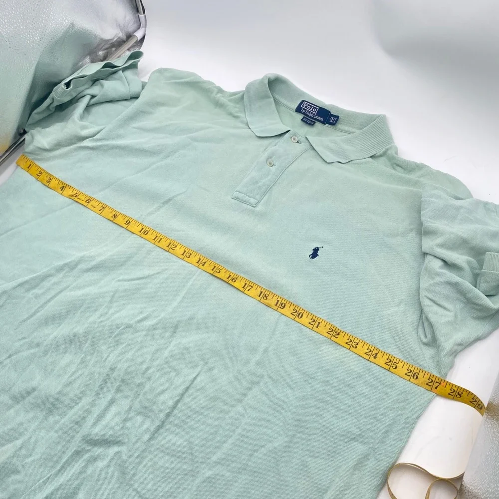 Polo Ralph Lauren Classic Fit Pique Polo Shirt Mens 2XLT Mint Green Cotton Pony